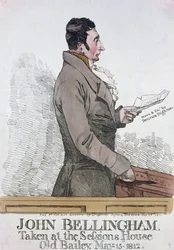 Porträt von John Bellingham (1770-1812) 1812 (kolorierte Radierung)